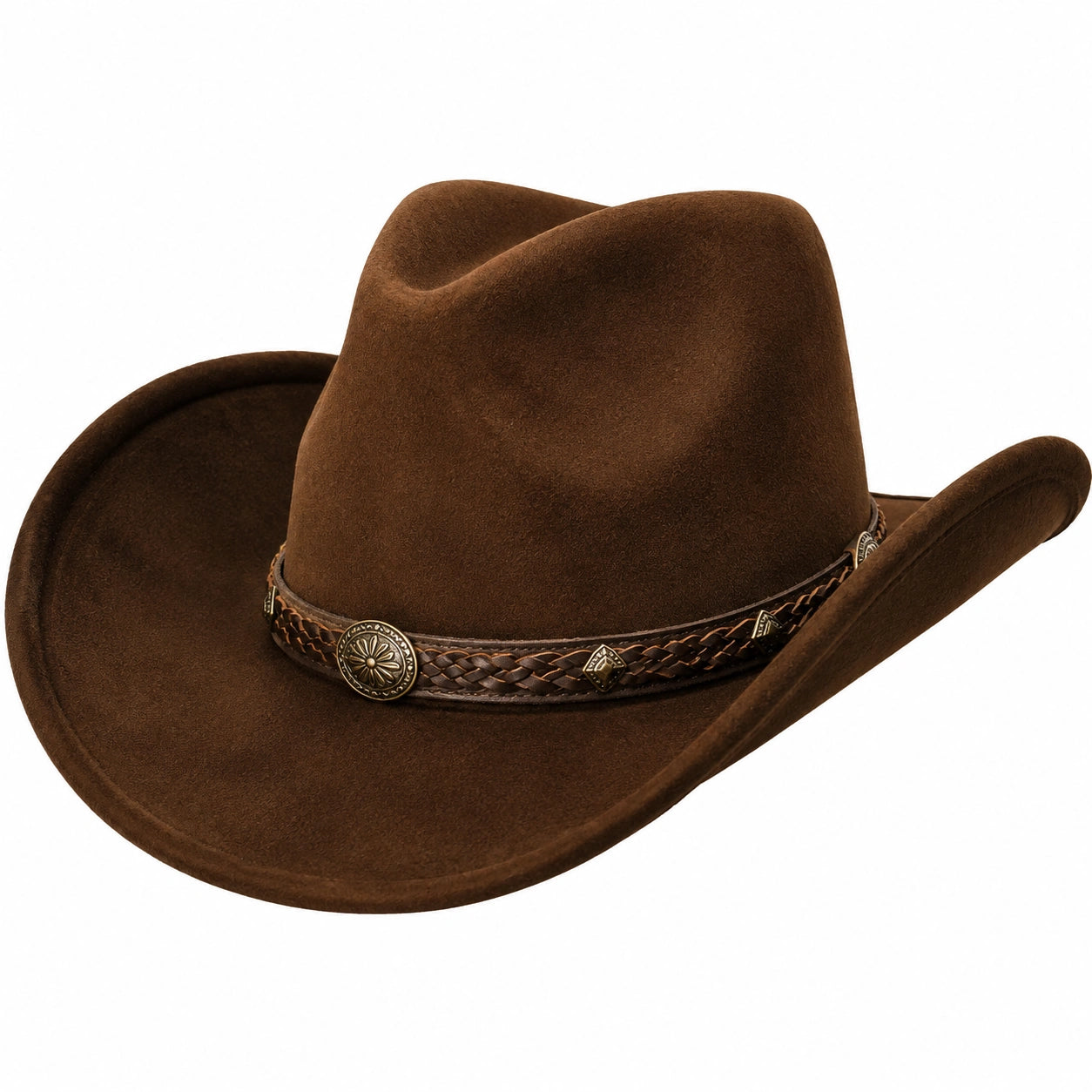 Chapeau Cowboy Marron avec Bord Large